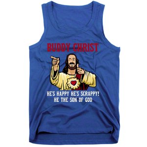 Buddy Christ Christmas Cool Jesus Religious Christian Tank Top