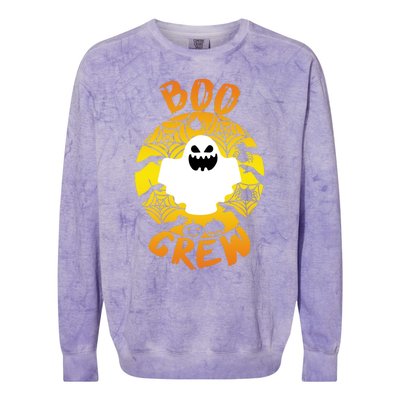 Boo Crew Cute Halloween Ghost Colorblast Crewneck Sweatshirt