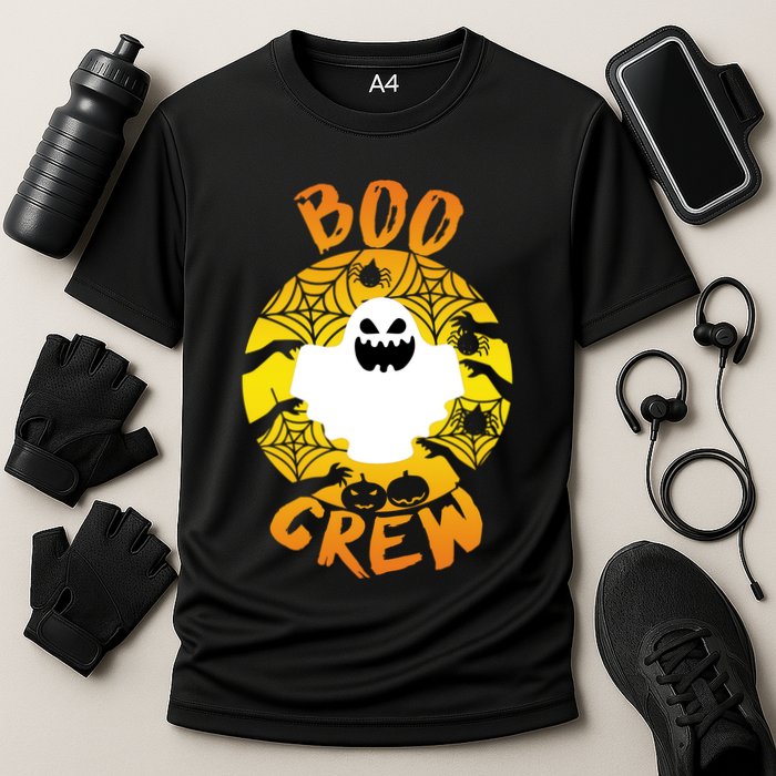 Boo Crew Cute Halloween Ghost Cooling Performance Crew T-Shirt