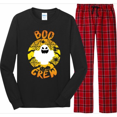 Boo Crew Cute Halloween Ghost Long Sleeve Pajama Set