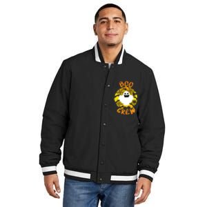 Boo Crew Cute Halloween Ghost Insulated Varsity Jacket