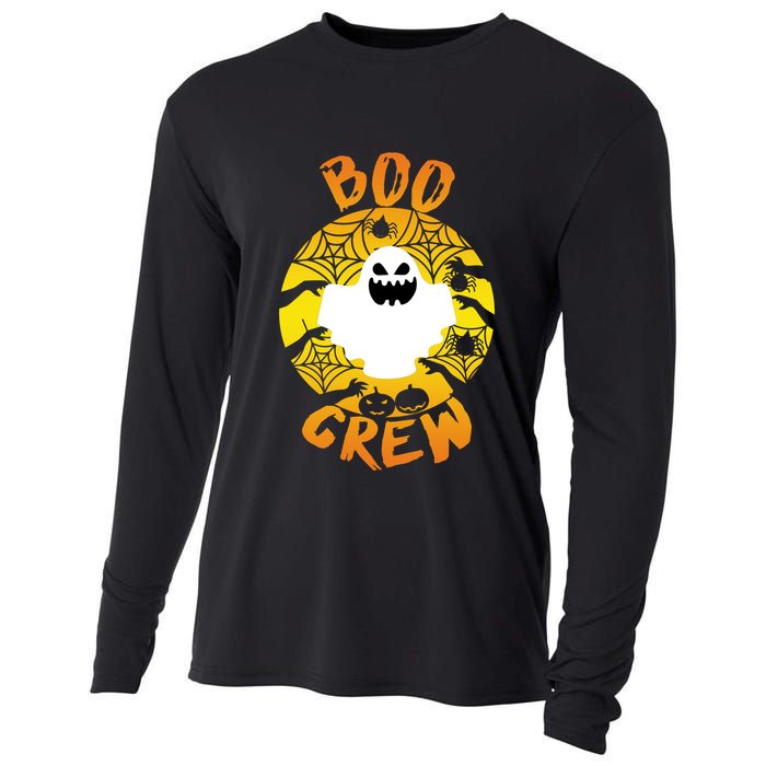 Boo Crew Cute Halloween Ghost Cooling Performance Long Sleeve Crew