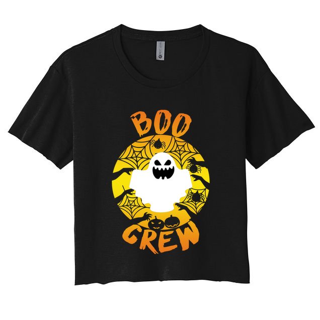 Boo Crew Cute Halloween Ghost Crop Top