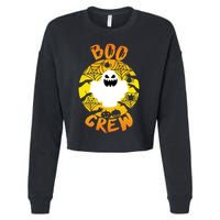 Boo Crew Cute Halloween Ghost Cropped Pullover Crew