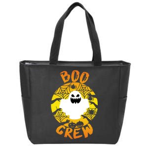 Boo Crew Cute Halloween Ghost Zip Tote Bag