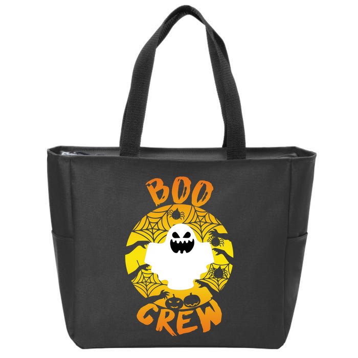 Boo Crew Cute Halloween Ghost Zip Tote Bag