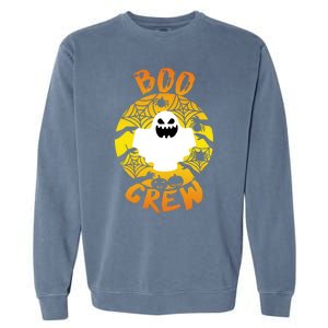 Boo Crew Cute Halloween Ghost Garment-Dyed Sweatshirt