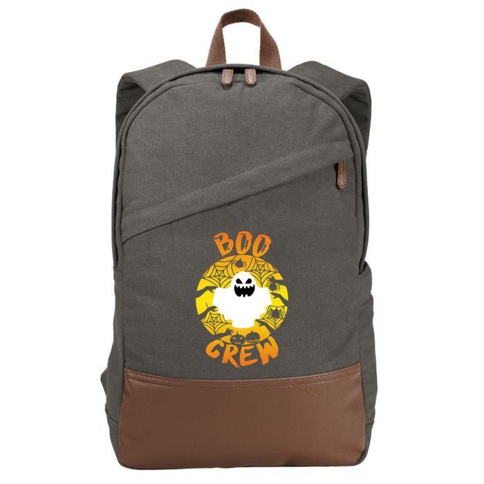 Boo Crew Cute Halloween Ghost Cotton Canvas Backpack