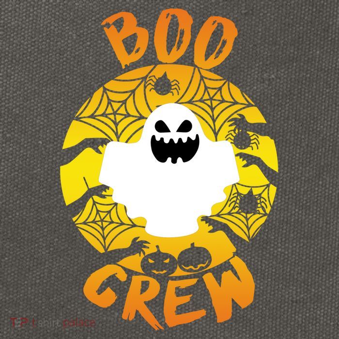 Boo Crew Cute Halloween Ghost Cotton Canvas Backpack