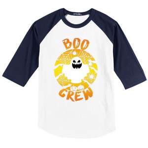 Boo Crew Cute Halloween Ghost Baseball Sleeve Shirt