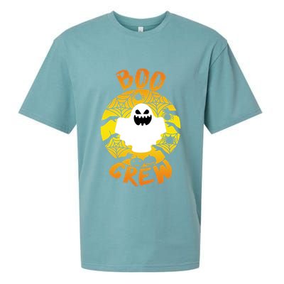 Boo Crew Cute Halloween Ghost Sueded Cloud Jersey T-Shirt