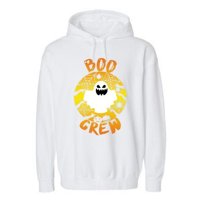 Boo Crew Cute Halloween Ghost Garment-Dyed Fleece Hoodie