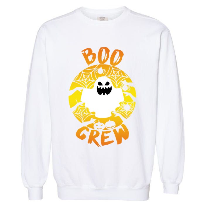 Boo Crew Cute Halloween Ghost Garment-Dyed Sweatshirt