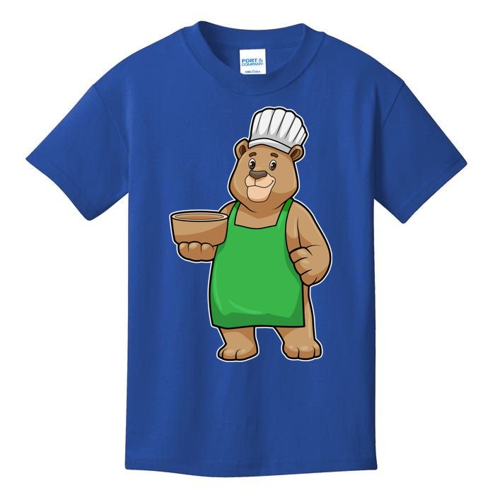 Bear Cook Chef Hat Bowl Gift Kids T-Shirt