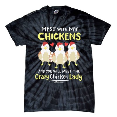 Backyard Crazy Chicken Lady Wo Farmer Tie-Dye T-Shirt