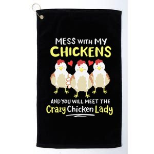 Backyard Crazy Chicken Lady Wo Farmer Platinum Collection Golf Towel