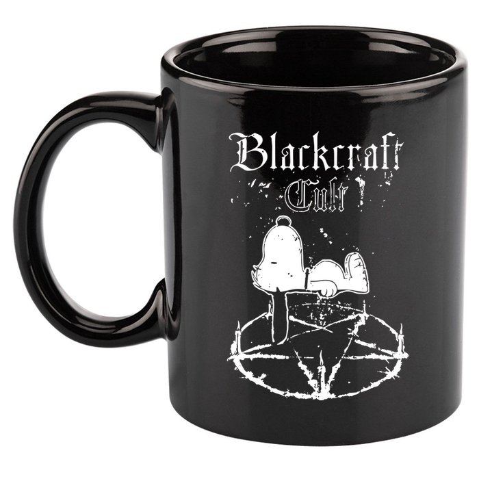Blackcraft Cult Clothing Happiness Is A Warm Puppy 11oz C Handle Ceramic Mug