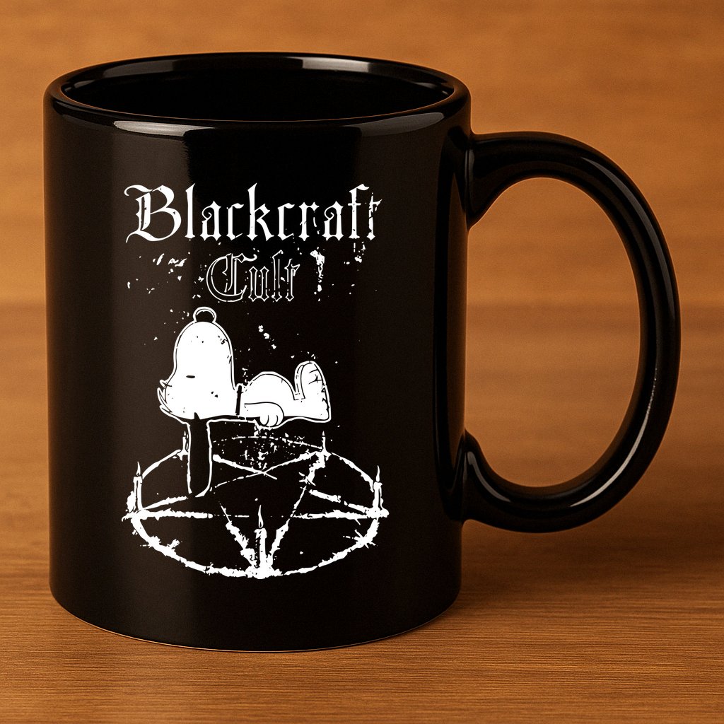 Blackcraft Cult Clothing Happiness Is A Warm Puppy 11oz C Handle Ceramic Mug