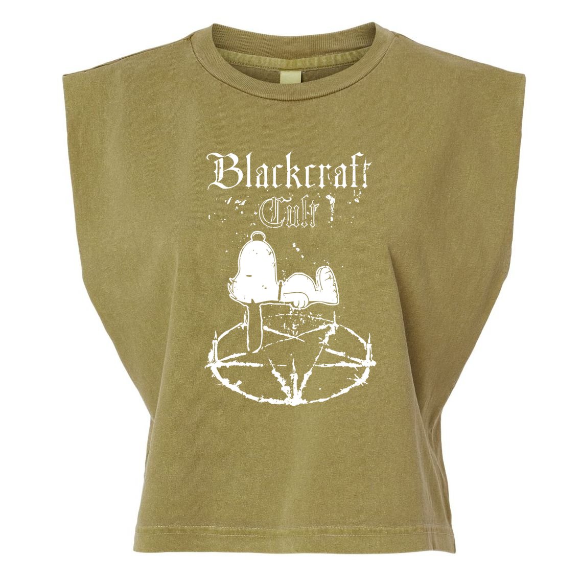 Blackcraft Cult Clothing Happiness Is A Warm Puppy Garment-Dyed Women's Muscle Tee