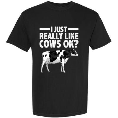 Best Cow Design Cattle Farming Dairy Cow Lover Garment-Dyed Heavyweight T-Shirt