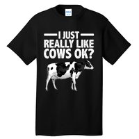 Best Cow Design Cattle Farming Dairy Cow Lover Tall T-Shirt