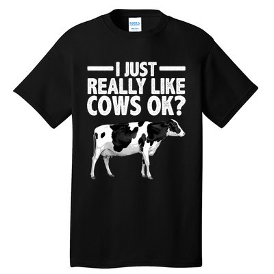 Best Cow Design Cattle Farming Dairy Cow Lover Tall T-Shirt