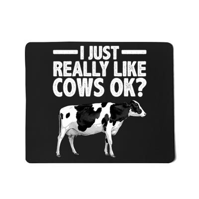 Best Cow Design Cattle Farming Dairy Cow Lover Mousepad