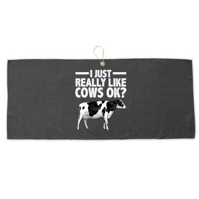 Best Cow Design Cattle Farming Dairy Cow Lover Large Microfiber Waffle Golf Towel