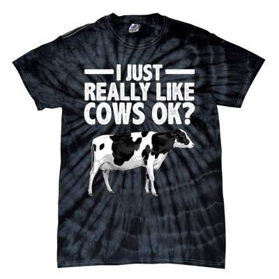 Best Cow Design Cattle Farming Dairy Cow Lover Tie-Dye T-Shirt