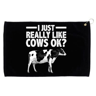 Best Cow Design Cattle Farming Dairy Cow Lover Grommeted Golf Towel