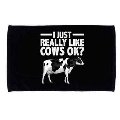 Best Cow Design Cattle Farming Dairy Cow Lover Microfiber Hand Towel