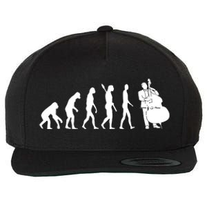 Bass Clef Double Bass Player Bass Guitarist Evolution Wool Snapback Cap