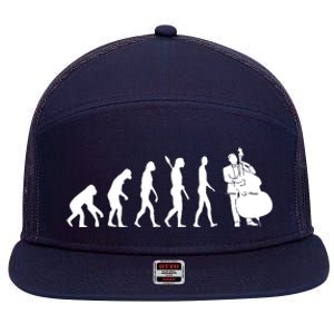 Bass Clef Double Bass Player Bass Guitarist Evolution 7 Panel Mesh Trucker Snapback Hat