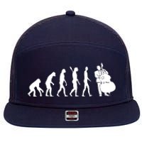 Bass Clef Double Bass Player Bass Guitarist Evolution 7 Panel Mesh Trucker Snapback Hat