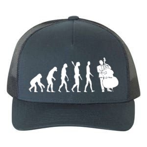 Bass Clef Double Bass Player Bass Guitarist Evolution Yupoong Adult 5-Panel Trucker Hat