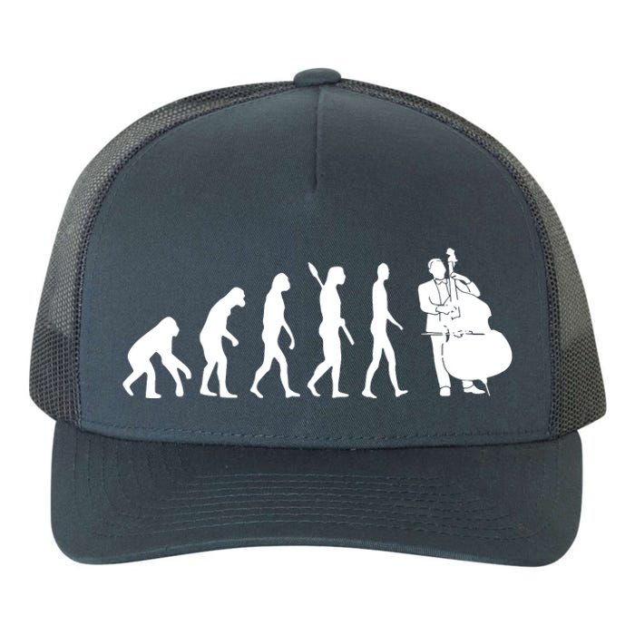 Bass Clef Double Bass Player Bass Guitarist Evolution Yupoong Adult 5-Panel Trucker Hat