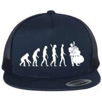 Bass Clef Double Bass Player Bass Guitarist Evolution Flat Bill Trucker Hat