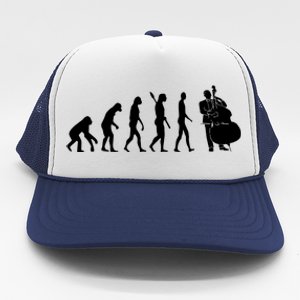 Bass Clef Double Bass Player Bass Guitarist Evolution Trucker Hat