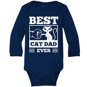 Best Cat Dad Baby Long Sleeve Bodysuit