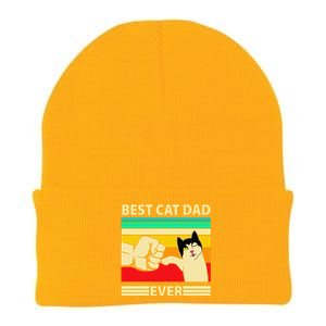 Best Cat Dad Ever Funny Cat Daddy Father Day Gift Knit Cap Winter Beanie