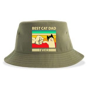 Best Cat Dad Ever Funny Cat Daddy Father Day Gift Sustainable Bucket Hat