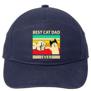 Best Cat Dad Ever Funny Cat Daddy Father Day Gift 7-Panel Snapback Hat