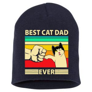 Best Cat Dad Ever Funny Cat Daddy Father Day Gift Short Acrylic Beanie