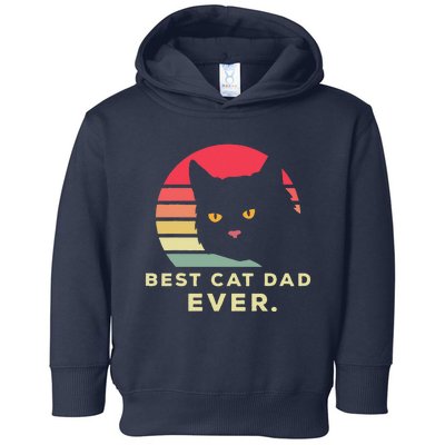 Best Cat Dad Ever Funny Cat Enthusiast Animal Lover Father Toddler Hoodie