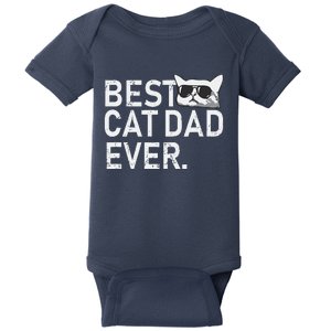 Best Cat Dad Ever Fathers Day Funny Cat Daddy Gift For Baby Bodysuit