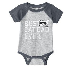 Best Cat Dad Ever Fathers Day Funny Cat Daddy Gift For Infant Baby Jersey Bodysuit