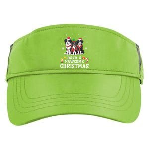 Border Collie Dogs Merry Mom Dad Have A Pawsome Christmas Cute Gift Adult Drive Performance Visor