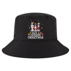 Border Collie Dogs Merry Mom Dad Have A Pawsome Christmas Cute Gift Cool Comfort Performance Bucket Hat