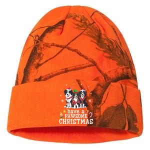 Border Collie Dogs Merry Mom Dad Have A Pawsome Christmas Cute Gift Kati Licensed 12" Camo Beanie