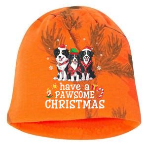 Border Collie Dogs Merry Mom Dad Have A Pawsome Christmas Cute Gift Kati - Camo Knit Beanie